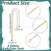 4 Pairs 2 Colors 304 Stainless Steel Earring Findings STAS-LP0001-14-2