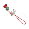 Glass Cherry Mobile Accessories HJEW-JM03017-4