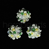 Luminous Polymer Clay Rhinestone Floral Ball Beads CLAY-U002-01B-3