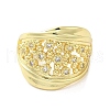 Rack Plating Brass Micro Pave Cubic Zirconia Finger Ring RJEW-C072-26G-2
