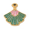 Ion Plating(IP) 304 Stainless Steel Sequins Enamel Charms STAS-M080-03G-1