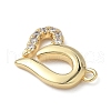 Brass Micro Pave Cubic Zirconia Pendants KK-Q091-04A-G-2
