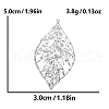 304 Stainless Steel Big Pendants PW-WG8A0D6-01-2