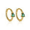 Simple S925 Sterling Silver Twisted Teardrop Hoop Earrings NS9884-4-1