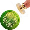 Brass Wax Seal Stamp with Handle AJEW-WH0184-0056-1