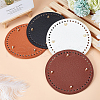   4Pcs 4 Style Litchi Grain PU Leather Bag Bottoms FIND-PH0007-09-5