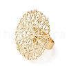 Adjustable Brass Filigree Ring Setting Components KK-L054-02-1