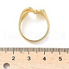Brass Adjustable Open Cuff Rings for Women RJEW-A065-01G-5