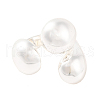 Ion Plating(IP) 304 Stainless Steel Teardrop Open Cuff Finger Rings for Women RJEW-S414-05B-S-2