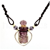 Lampwork Perfume Bottle Necklaces with Ropes PW-WG33753-16-1