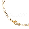 Shell Pearl Octopus Teardrop Pendant Brass & 304 Stainless Steel Chain Necklaces for Women NJEW-JN05310-5