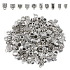 DICOSMETIC 140pcs 14 style Tibetan Style Alloy Tube Bails TIBE-DC0001-13-1