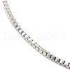Non-Tarnish 304 Stainless Steel Box Chain Necklace for Women NJEW-G104-05P-2