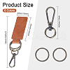 Globleland 6Pcs 6 Colors Alloy Keychain HJEW-GL0001-18-2