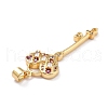 Brass Micro Pave Cubic Zirconia Pendants ZIRC-L100-061G-4