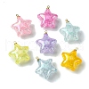 Transparent Crackle Acrylic Pendants X1-SACR-P032-03P-1