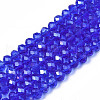 Electroplate Glass Beads Strands EGLA-A034-T10mm-B27-4