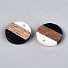 Resin & Walnut Wood Pendants RESI-T057-35M-3