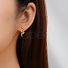 Elegant Stainless Steel Snake Stud Earrings QD7149-6