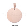 Ion Plating(IP) 304 Stainless Steel Pendants STAS-I311-05A-RG-3