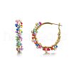 201 Stainless Steel Acrylic Hoop Earrings FS-WG443EA-05-1
