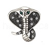 Snake Alloy Rhinestone Brooches for Backpack Clothes PW-WG03334-02-1
