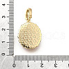 Brass Micro Pave Cubic Zirconia & Enamel Pendants KK-R222-13G-04-3