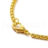 Horseshoe with Horse Head 201 Stainless Steel Pendant Necklace with Iron Box Chains NJEW-D048-01G-4