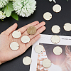 HOBBIESAY 120Pcs Unfinished Natural Poplar Wood Pendants WOOD-HY0001-09-3