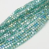 Electroplate Glass Beads Strands EGLA-D018-4x4mm-53-1