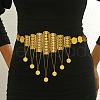 Luxurious Elegant Zinc Alloy & Brass Material Floral Tassel Coin Pendant Waist Chains for Women WN1140-2