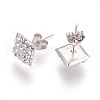 Valentines Days Gifts for Men Austrian Crystal Ear Studs X-EJEW-H042-001-3