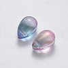 Transparent Spray Painted Glass Charms X-GLAA-R211-03-E02-2