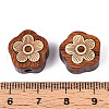 Natural Sandalwood Mala and Brass Finding Beads WOOD-T032-33F-3
