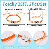 Adjustable Nylon Braided Bead Bracelets BJEW-TA00484-3