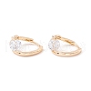 Clear Cubic Zirconia Hoop Earrings KK-A158-03G-2