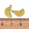 Fruit Seris 304 Stainless Steel Enamel Charms STAS-U060-03G-07-3