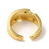 Rack Plating Brass Micro Pave Colorful Cubic Zirconia Open Cuff Rings for Women RJEW-M162-12G-3