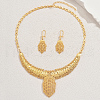 Alloy Geometric Hollow Out Necklace & Earrings Set for Women's Banquet Wedding TW1066-5