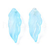 Transparent Spray Painted Glass Pendants GLAA-N035-017-F02-2