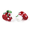 Christmas Themed Handmade Lampwork Beads LAMP-TAC0004-06-2