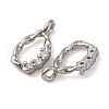 Brass Micro Pave Cubic Zirconia Pendants KK-P308-48P-2