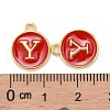 Golden Plated Alloy Enamel Charms ENAM-S118-03Y-3