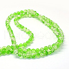 Baking Painted Transparent Crackle Glass Round Bead Strands DGLA-Q018-8mm-04-3