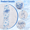 FINGERINSPIRE 2 Rolls 2 Styles Polyester Printed Wired Ribbon OCOR-FG0002-49-4