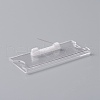 Transparent Acrylic Rectangle ID Card Sleeves Brooch Finding FIND-WH0108-54-4