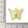 Butterfly Brass Enamel Micro Pave Cubic Zirconia Pendants KK-Z042-02G-02-3