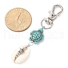 Cowrie Shell Pendant Decorations HJEW-JM03273-02-3
