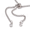 Non-Tarnish Adjustable 304 Stainless Steel Curb Chains Bracelet Making AJEW-JB01213-01-3