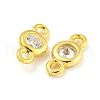 925 Sterling Silver Pave Clear Cubic Zirconia Connector Charms STER-B005-02G-2